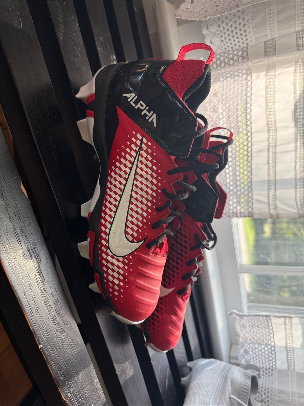 Men's Athletic Cleats - Red / Black